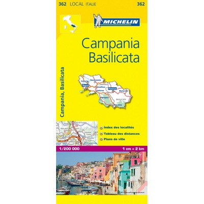 Michelin vydavatelství mapa Campania, Basilicata 1:200 t.