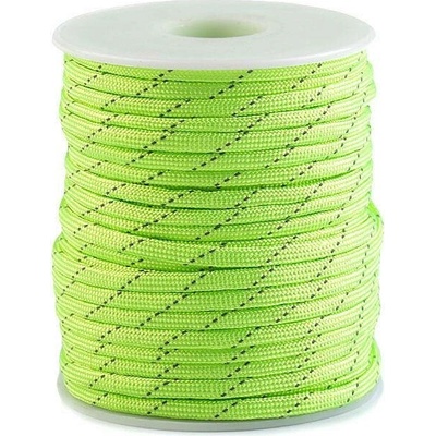 Padáková šňůra Ø4 mm s reflexní nití Varianta: 1 zelená neon, Balení: 25 m