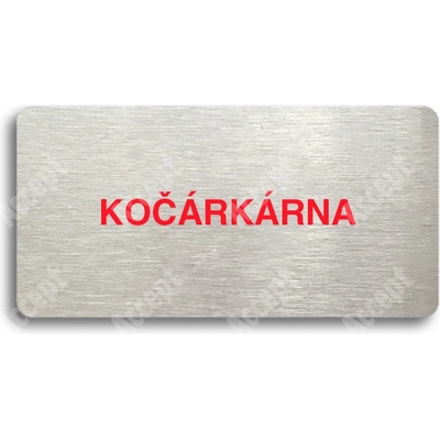 ACCEPT Piktogram KOČÁRKÁRNA - stříbrná tabulka - barevný tisk bez rámečku