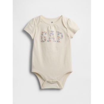 GAP Бебешко боди с логото на Gap GAP | Byal | Момичешки | 0-3 месеца