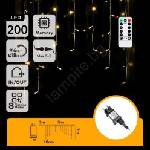 Aigostar - LED външен коледен гирлянд 200xLED/6W/230V/8 функции 3x1m IP44 топла бяла+ДУ (AI2208)