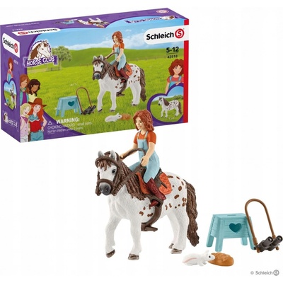 Schleich Kůň s jezdcem Mia a Spotty
