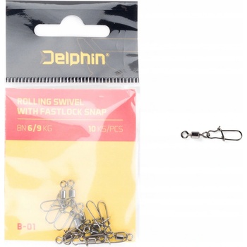 Delphin Rolling Swivel with Fastlock Snap B-01 10 ks