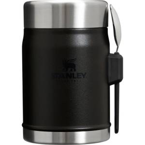 STANLEY Матово черен термос за храна от неръждаема стомана 400 ml Legendary Food Jar + Spork Black 2.0 - Stanley (100000116009)