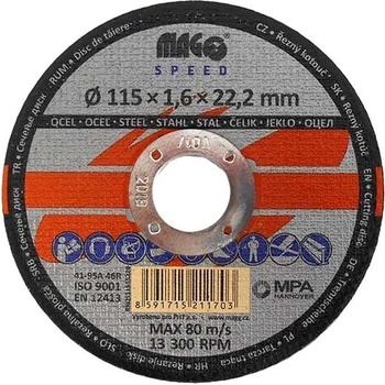 Magg Kotouč řezný 115 x 1,6 x 22 mm RKQS11515220