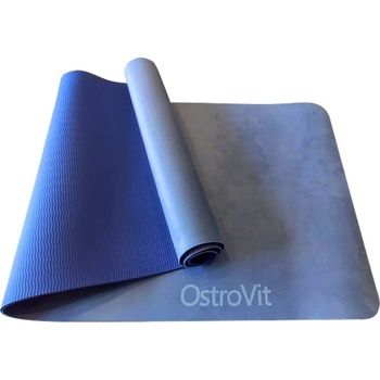 OstroVit Exercise Yoga Mat with Plush Microfiber | Тренировъчна постелка за йога с покритие от плюшен микрофибър [183 x 61 x 0.5 cm] Син