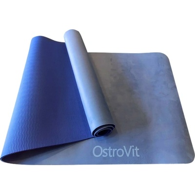 OstroVit Exercise Yoga Mat with Plush Microfiber | Тренировъчна постелка за йога с покритие от плюшен микрофибър [183 x 61 x 0.5 cm] Син