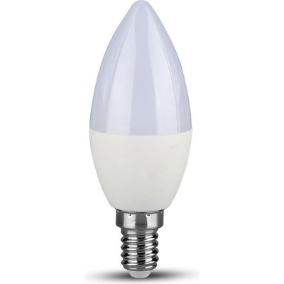 V-TAC LED žiarovka, stmievateľná, sviečka, E14, 5.5W, 470lm, Samsung Chip Denná biela
