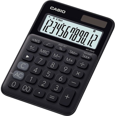 Настолен калкулатор casio ms 20 uc 12 цифри черен 45013197 (45013197)