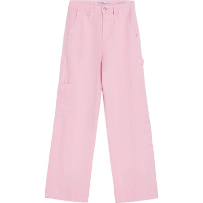 Bershka Карго панталон розово, размер 42