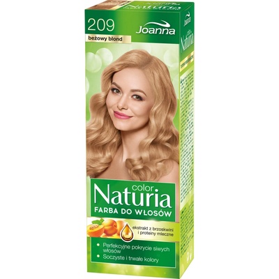 Joanna Naturia Color barva na vlasy 209 Béžová blond 100 g