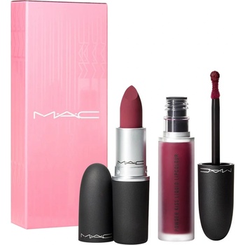 MAC Комплект Like Mother MAC: Powder Kiss Matte Крем червило 1987300 Burning Love 3 g + Powder Kiss Liquid Lipstick 983 Burning Love 5 ml