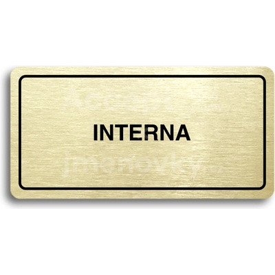 ACCEPT Piktogram INTERNA - zlatá tabulka - černý tisk