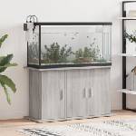 vidaXL Поставка за аквариум, сив сонома, 101x41x58 см, инженерно дърво (833637)