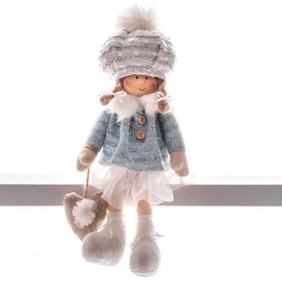 MagicHome Dekorácia Vianoce Deti modré 22 cm