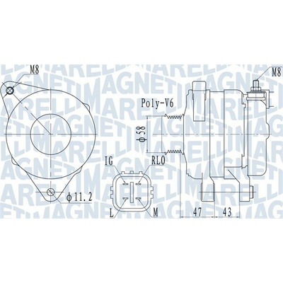 Alternátor MAGNETI MARELLI 063732097010