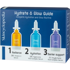  Skincyclopeida Козметичен комплект-наръчник Hydrate & Glow за хидратация и блясък, 3x15ml (c-3770101)