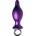 X Fun Алуминиев анален Butt Plug с халка "PURPLE MOON" 7 см Размер - S