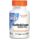 Doctor's Best Nattokinase, натокиназа, 2000 FUs, 90 растителни капсули