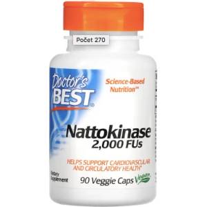 Doctor's Best Nattokinase, натокиназа, 2000 FUs, 90 растителни капсули