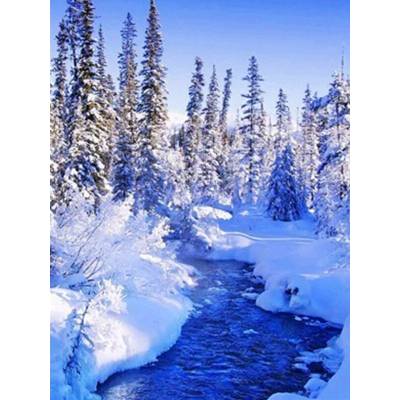 Зимен Пейзаж Поточе 30/40 см