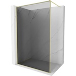 Mexen Kioto-F стена за душ Walk-in с рамка 100 x 202 см, графит 8 мм, злато четкано - 800-100-104-55-40 (800-100-104-55-40)