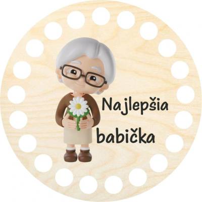 Woody Crafts Podtácek 10 cm, Najlepšia babička
