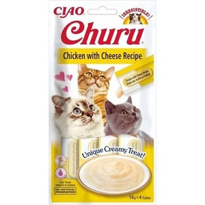 Inaba Foods Churu Пюре котешко месо с кашкавал 4 x 14 г