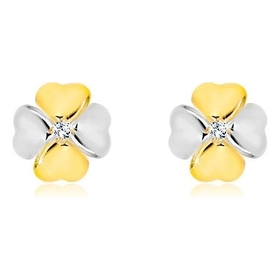 Šperky eshop briliantové v kombinovaném zlatě symbol štěstí s diamantem BT504.28