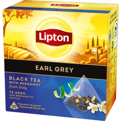 Lipton Earl Grey černý čaj 20 čajových sáčků