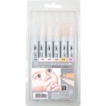 ZIG Clean Color Четка Писалка Комплект с 6 бр. Портретни цветове (RB-6000AT/6VD)