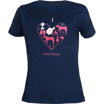 HKM Triko I love horse riding navy – Zboží Dáma