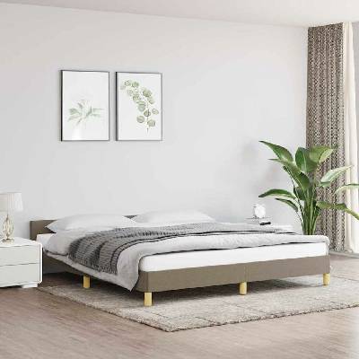 zahrada-XL 347435 Rám postele bez matrace taupe textil