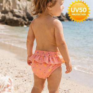  Fresk: Памперс бански за момиче с къдрички - UPF 50 защита Summer Fruit (FR-SW2525-55-62)