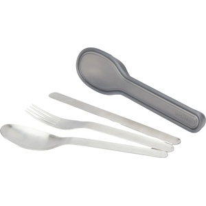 Black+Blum Комплект прибори за хранене, 3 бр. , с калъф, неръждаема стомана, Black+Blum (BBBAMSSC001)