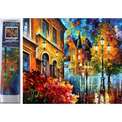 SMT Creatoys Diamantový obrázek Procházka městem s přáteli 40 x 30 cm