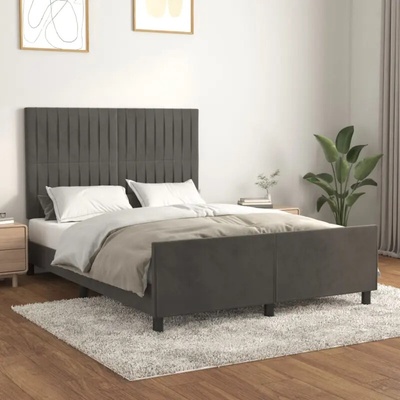 vidaXL 11461.3125880 Rám postele bez matrace tmavě šedá samet