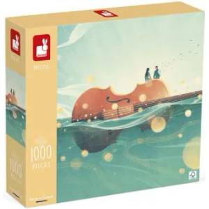 Janod - Детски пъзел - Романтична цигулка - 1000 части (J02513)