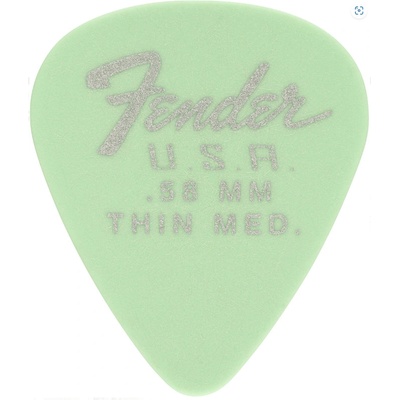 Fender Dura-Tone Delrin Picks, 351 Shape - trsátka (více variant) Fender Dura-Tone Delrin Picks, 351 Shape: Surf Green / Thin Medium