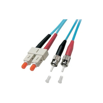 EFB O7353.1 Optický patch, ST-SC 50/125 (multi mode), 3mm, duplex, OM3, LSOH, 1m