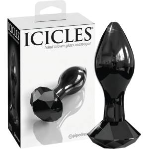 Icicles No. 78 - анален плъг конусовиден - стъкло - черен - desirel