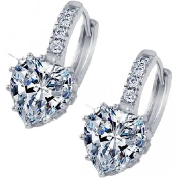 HARAHU Обеци Silver Heart - Кристалова KP25921 (25921)