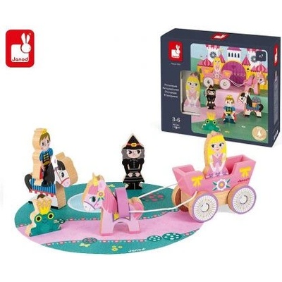 Janod - Дървен комплект с фигурки - Принцеси (J08586)