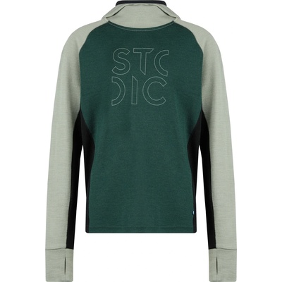 Stoic Детски вълнен пуловер Stoic Kid's Merino260 StadjanSt. Hoody Merino hoodie - Dark Pine Green Multi - размер 164 (EU) (703-2794-0716)