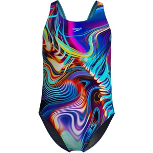 Speedo Цял бански girls digital allover leaderback (8-1237718173)
