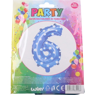 Wiky Nafukovací balónik číslo 6 chlapci WKW818491