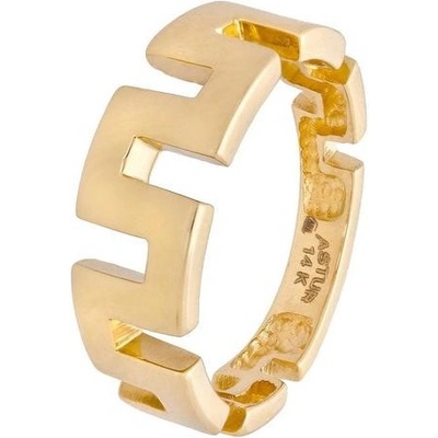 Zlaton Prsten žluté zlato s geometrickým vzorem 000480612229