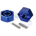 Traxxas Хексове 12мм алуминиеви Traxxas Wheel hubs, hex (blue-anodized, lightweight aluminum) (2)/ a, TRX1654X (TRX1654X)