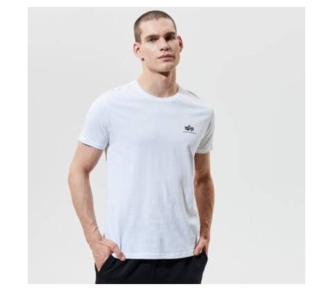 Alpha Industries Basic T Small Logo biele