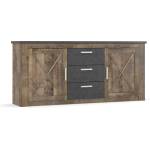 Bogdan Furniture Europe Скрин Georgia 2D3SH-E20, колониален дъб и матера